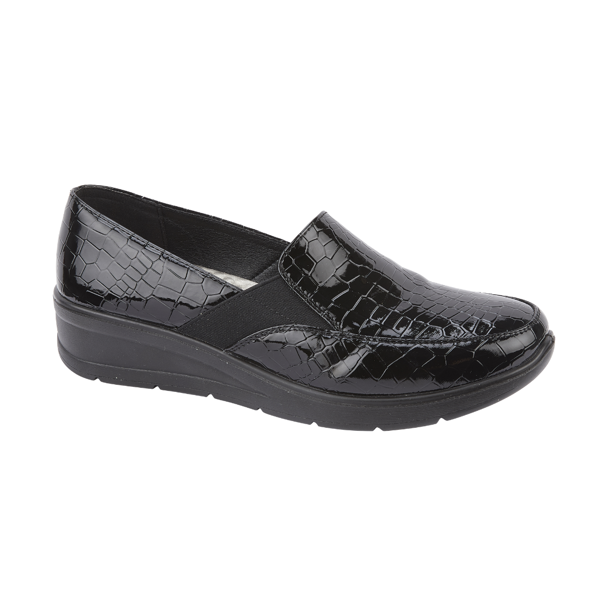 Agatha Black Croc