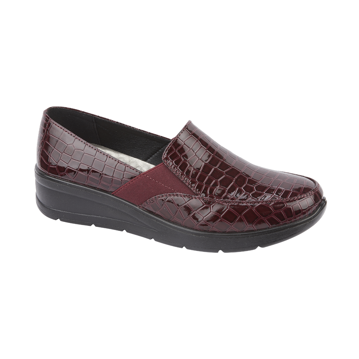 Agatha Burgundy Croc