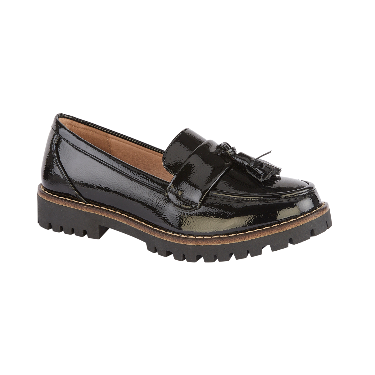 Aurabelle Black Crinkle Patent