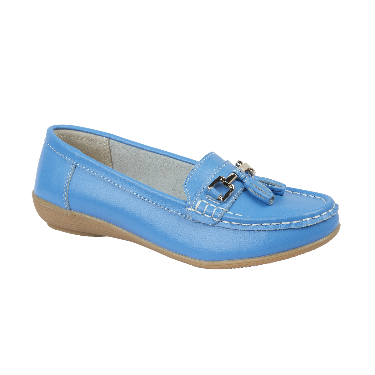 Nautical Azure Blue Wide Fit