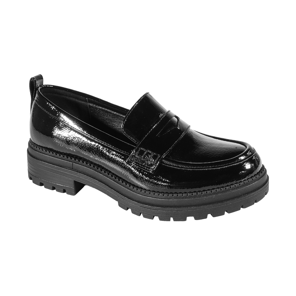 Pasha Black Patent Croc