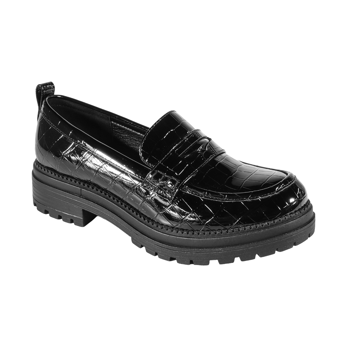 Pasha Black Crinkle Patent