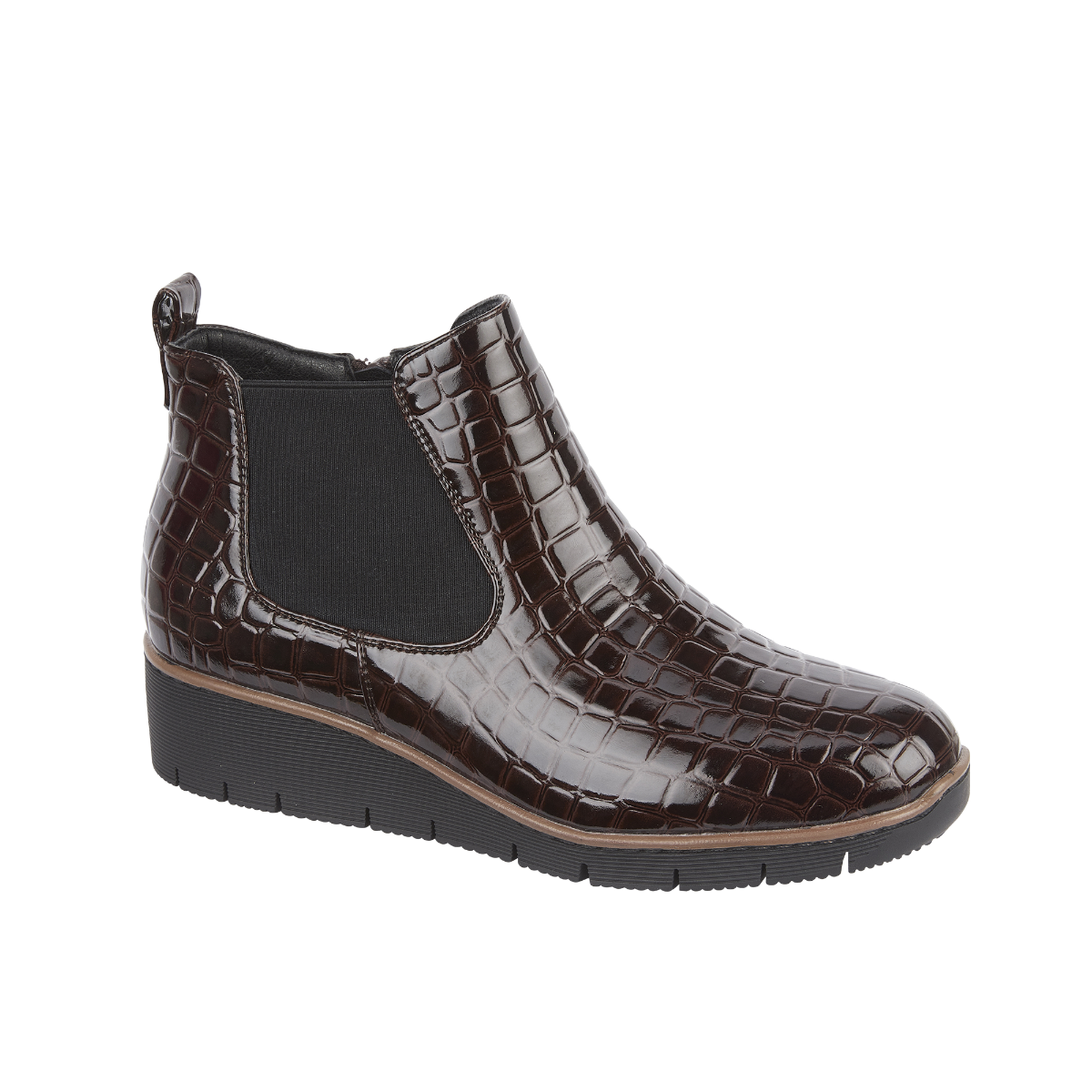 Walnut Dark Brown Croc